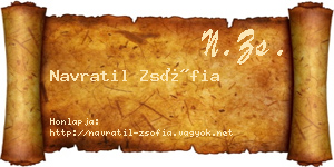 Navratil Zsófia névjegykártya